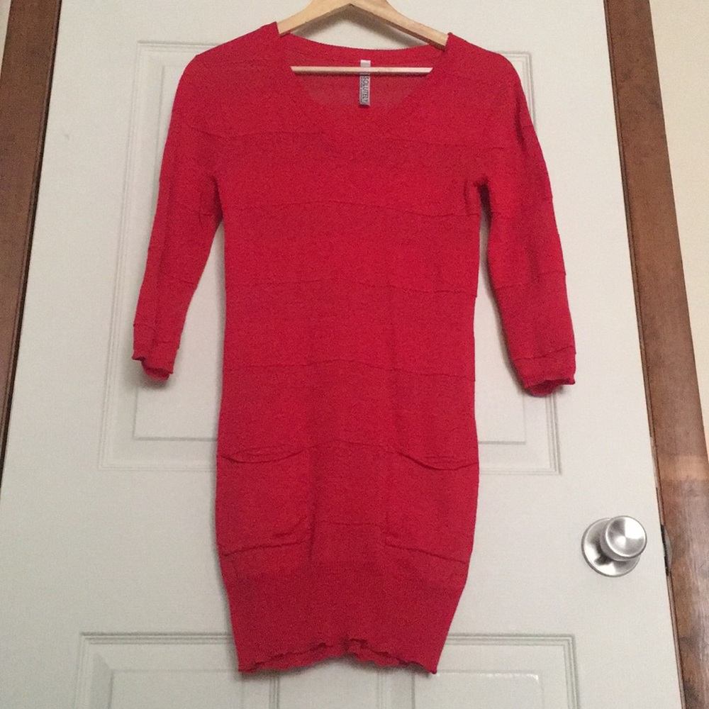 Valentine’s Red sweater tunic dress